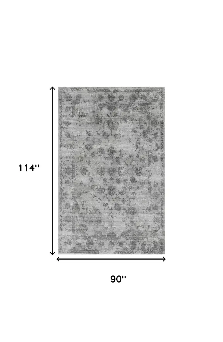 8' X 10' Gray Hand Loomed Area Rug