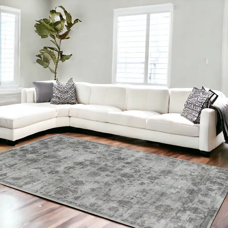 9' X 12' Grey Area Rug