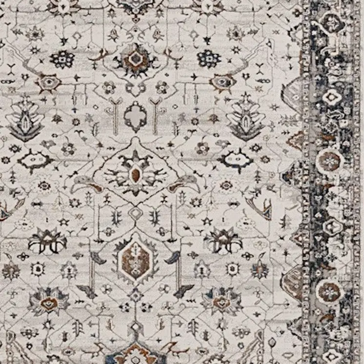 10' X 13' Gray and Ivory Area Rug