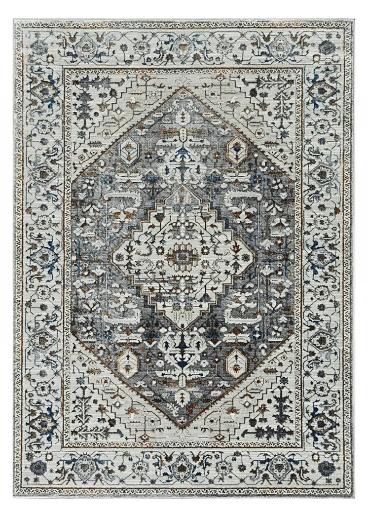 3' X 5' Grey Parisian Area Rug