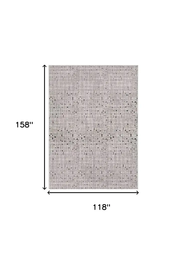 10' X 13' Gray Abstract Area Rug