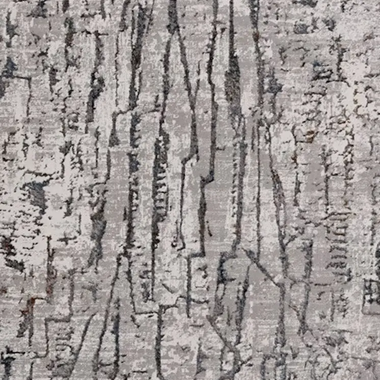 8' X 11' Gray And Black Abstract Distressed Area Rug