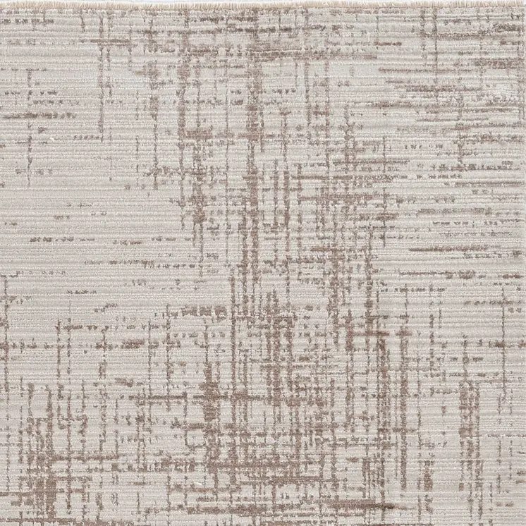 5' X 8' Beige And Tan Abstract Distressed Area Rug