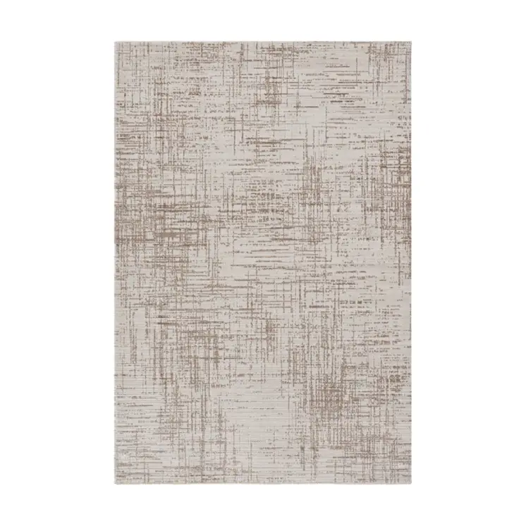 5' X 8' Beige And Tan Abstract Distressed Area Rug