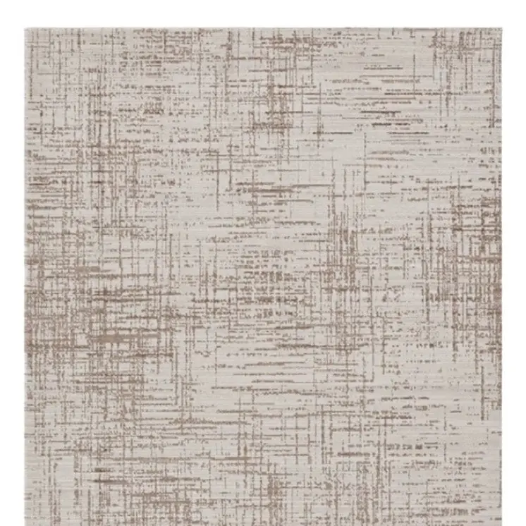 5' X 8' Beige And Tan Abstract Distressed Area Rug