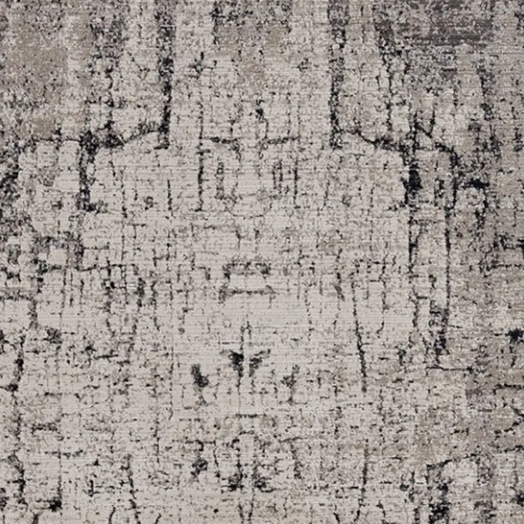 4' X 6' Ivory And Gray Abstract Distressed Area Rug