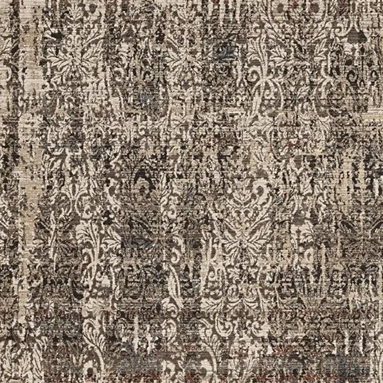 4' X 6' Gray And Tan Abstract Distressed Area Rug