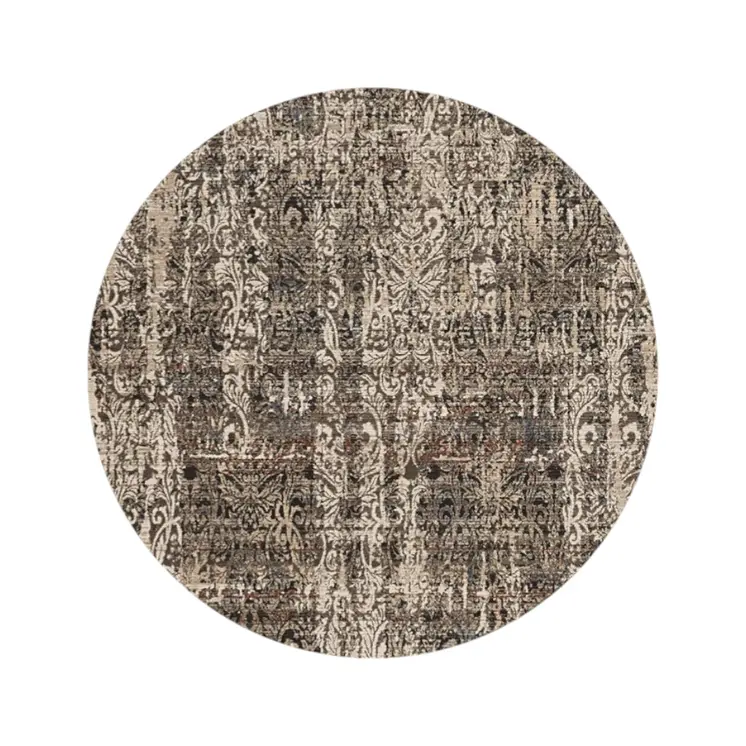 8' Gray Round Area Rug