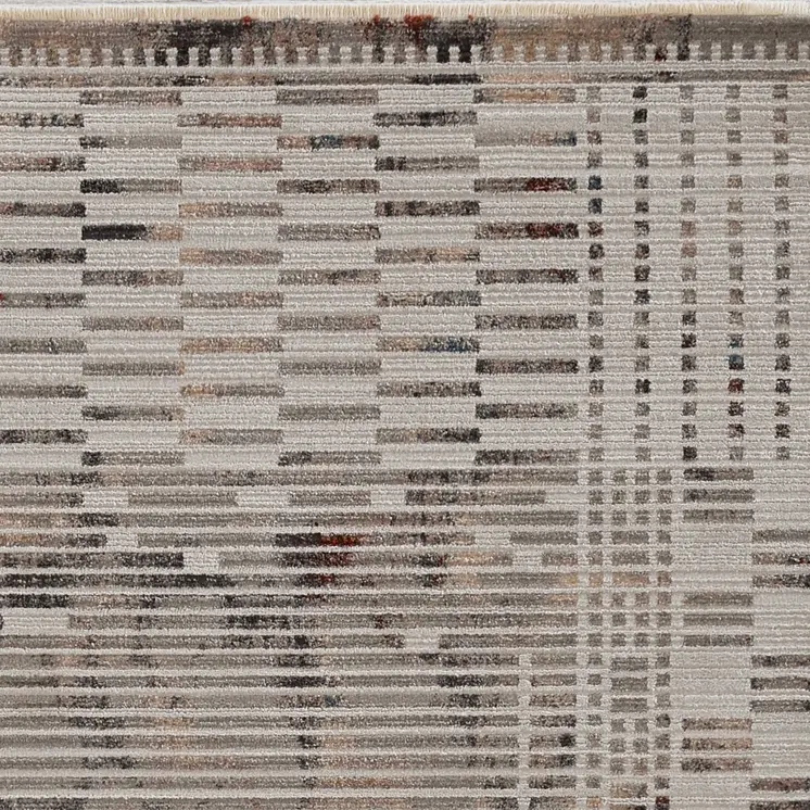4' X 6' Beige And Ivory Abstract Area Rug