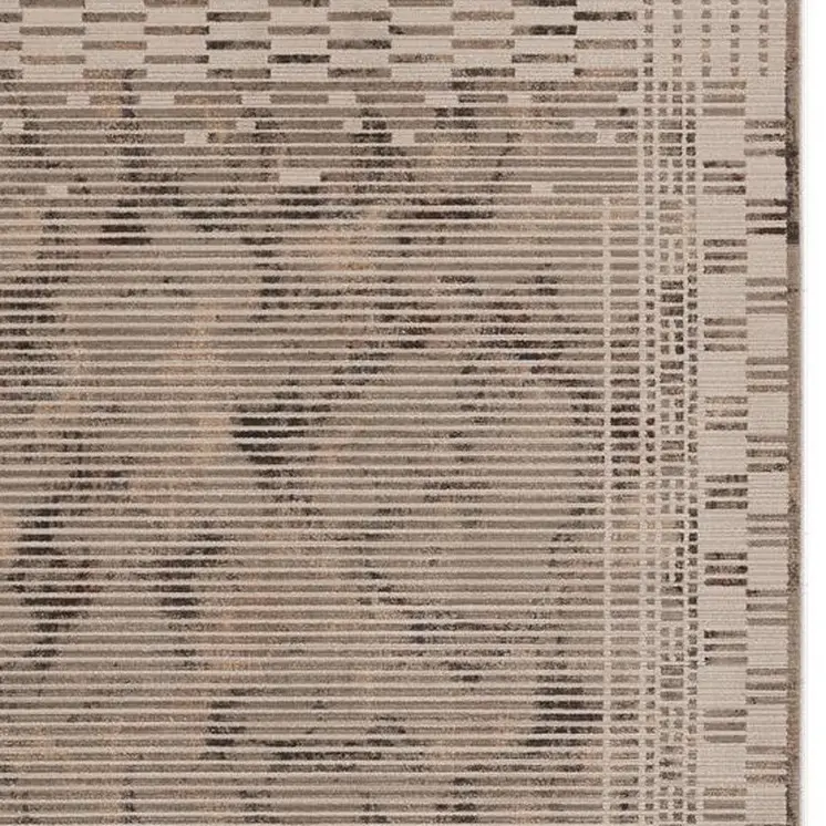 8' X 11' Taupe And Tan Abstract Area Rug