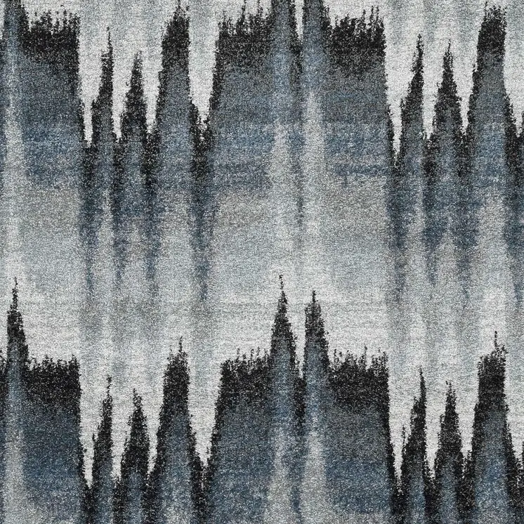 3' X 5' Blue Ivory Machine Woven Abstract Pulse Area Rug