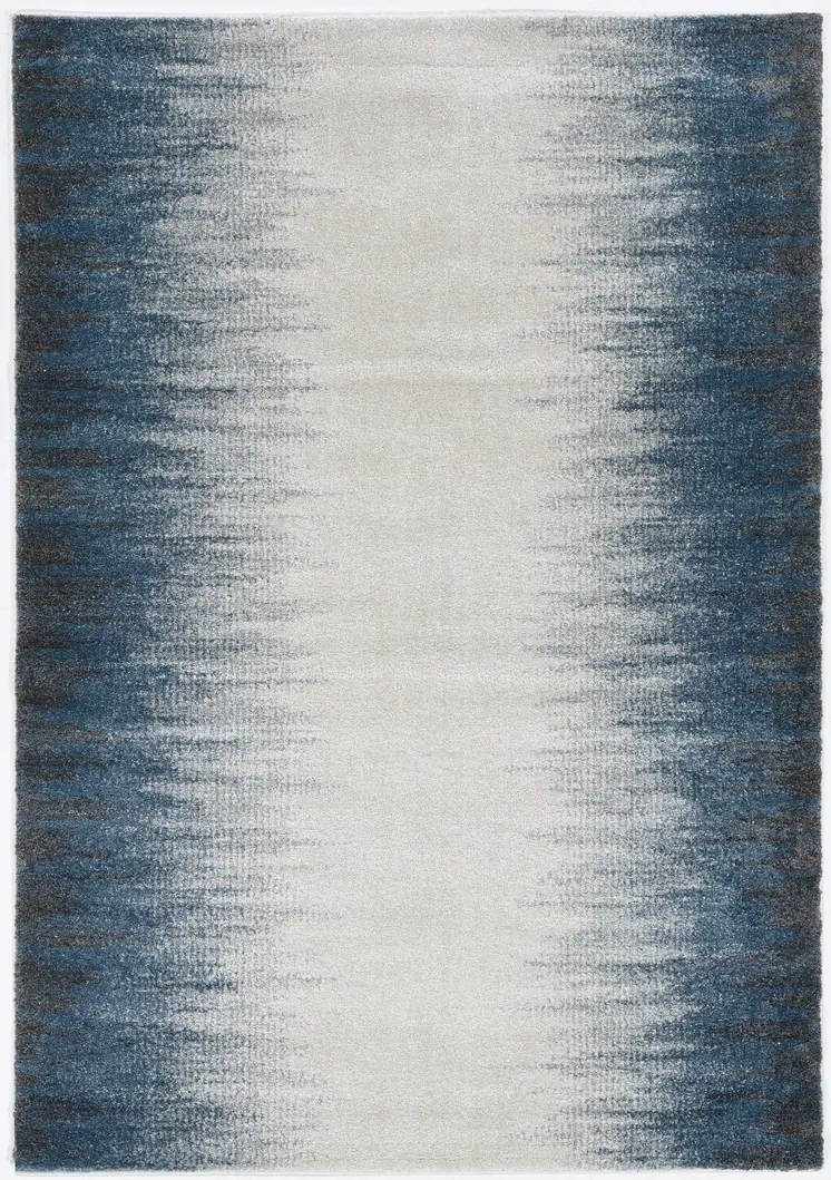 3' X 5'  Ivory Blue Gradient Area Rug