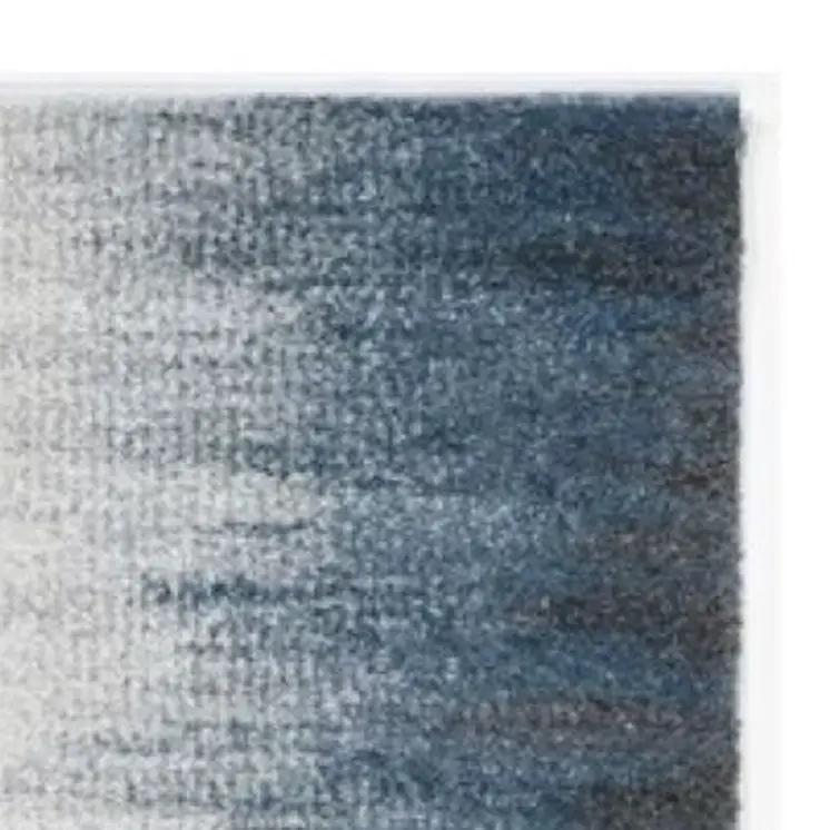 5' X 8' Ivory And Blue Ombre Area Rug