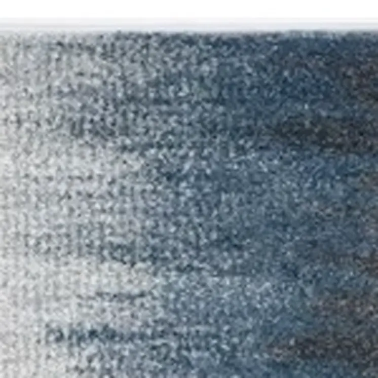 8' X 11' Ivory and Blue Ombre Area Rug