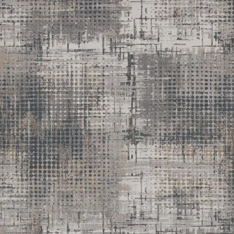 10' X 13' Ivory Navy and Gray Abstract Area Rug