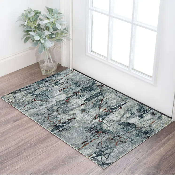 3' X 5' Gray Abstract Area Rug