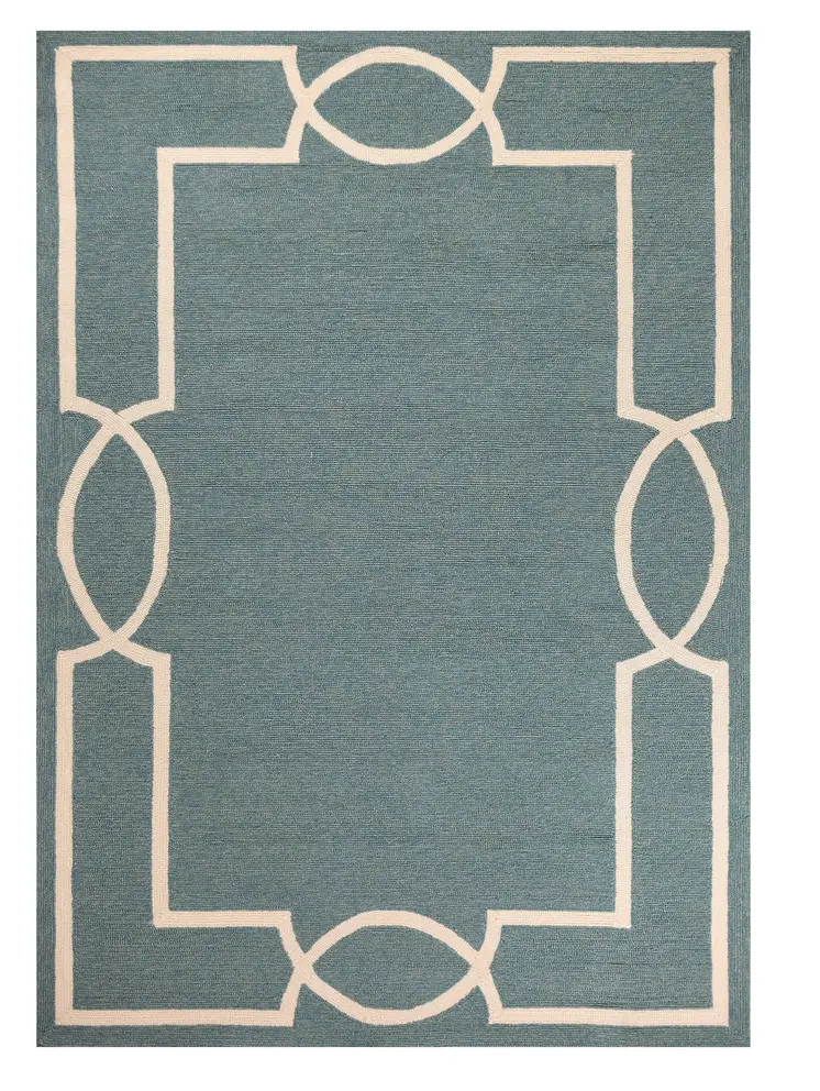 5' X 7' Gray And Ivory Handmade Indoor Outdoor Area Rug