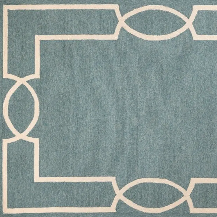8' X 11' Gray And Ivory Handmade Indoor Outdoor Area Rug