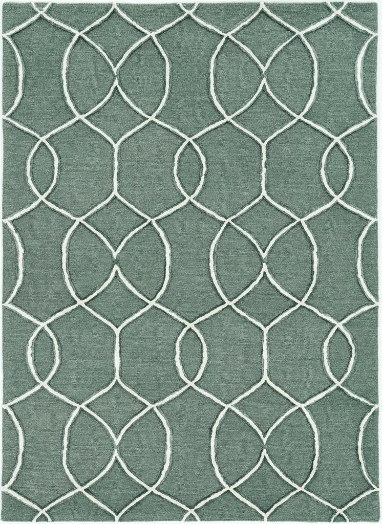 9' X 13' Gray and Ivory Wool Moroccan Hand Tufted Area Rug