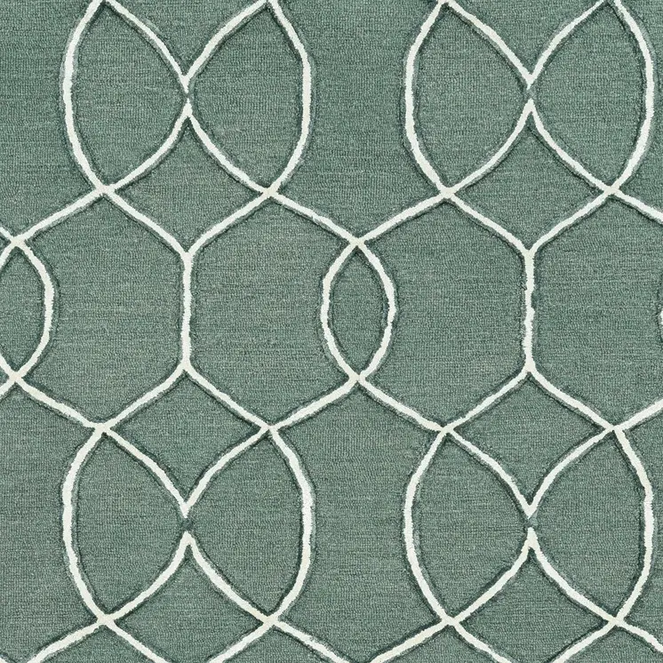 9' X 13' Gray and Ivory Wool Moroccan Hand Tufted Area Rug
