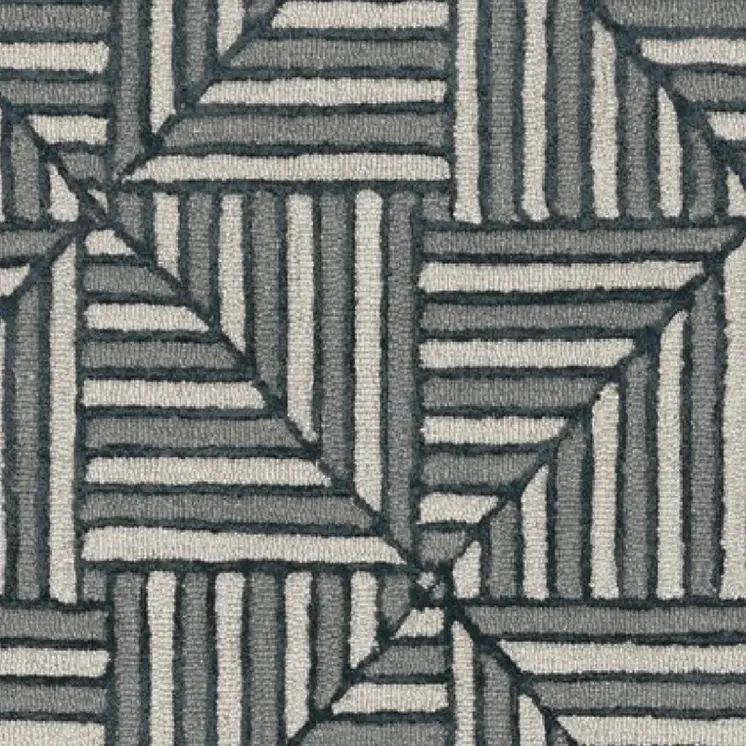12' X 15' Beige And Charcoal Wool Geometric Hand Tufted Area Rug