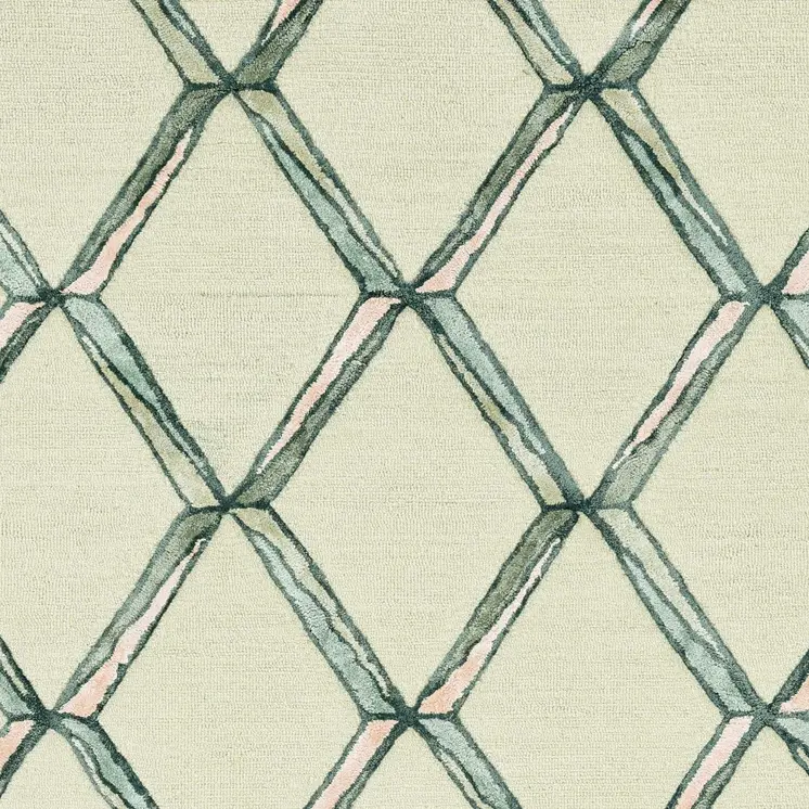 12' X 15' Cream Wool Geometric Hand Tufted Area Rug