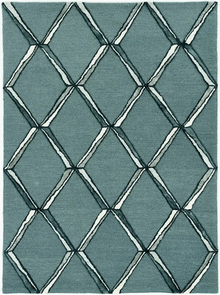 8' Gray Wool Handmade Runner Rug
