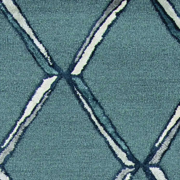 8' Gray Wool Handmade Runner Rug