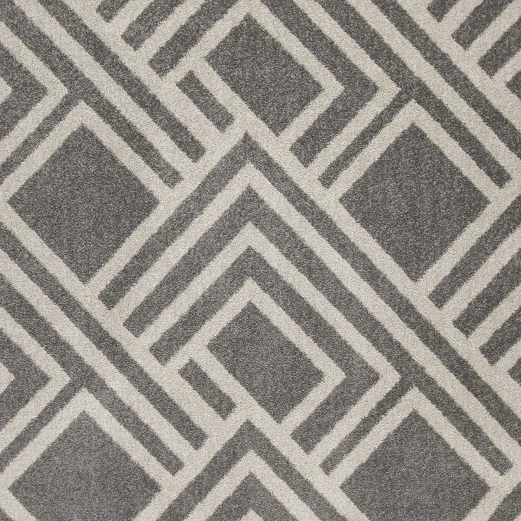 7' X 10' Gray Geometric Indoor Outdoor Area Rug