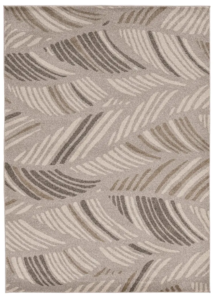 3' X 5' Gray Tropical Botanical Area Rug