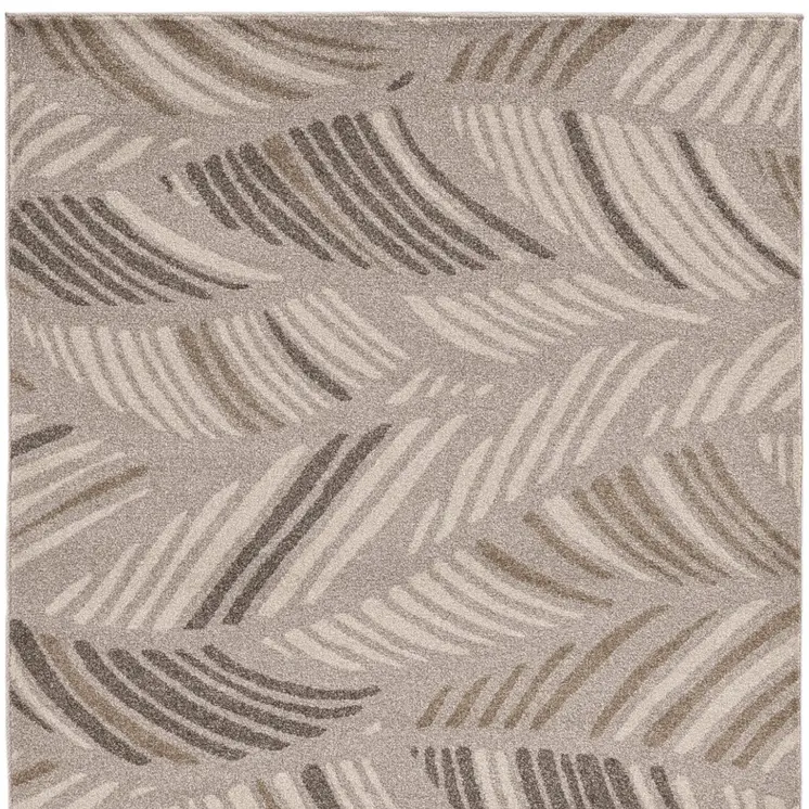 3' X 5' Gray Tropical Botanical Area Rug