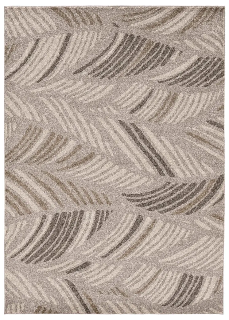3' X 5' Gray Tropical Botanical Area Rug