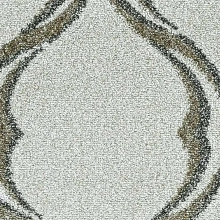 5' X 8' Sand Wavy Lines Area Rug