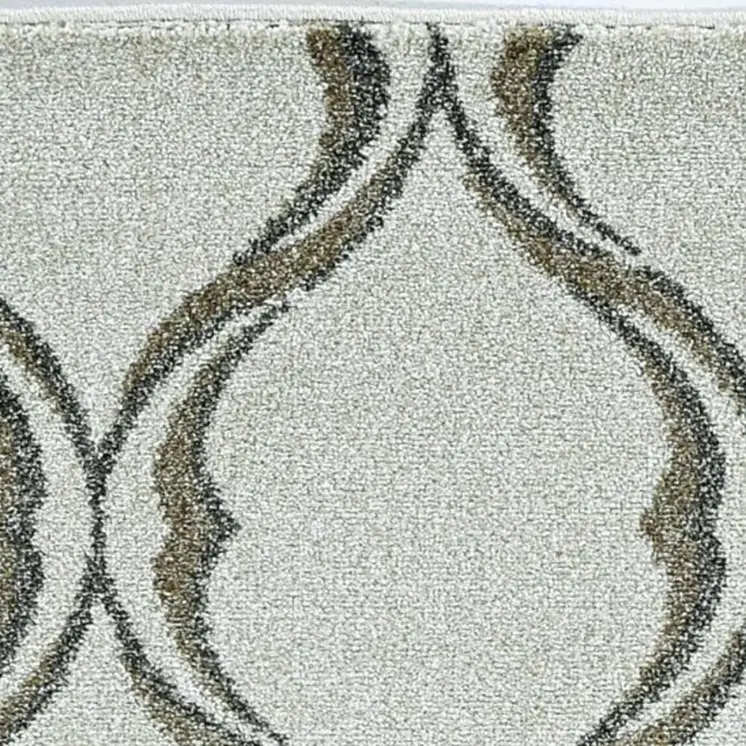 5' X 8' Sand Wavy Lines Area Rug