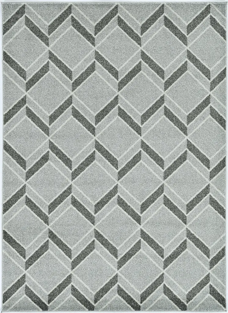 7' X 10' Gray Geometric Indoor Outdoor Area Rug