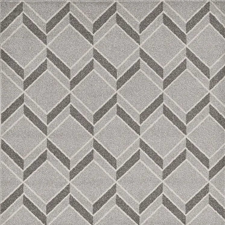 7' X 10' Gray Geometric Indoor Outdoor Area Rug