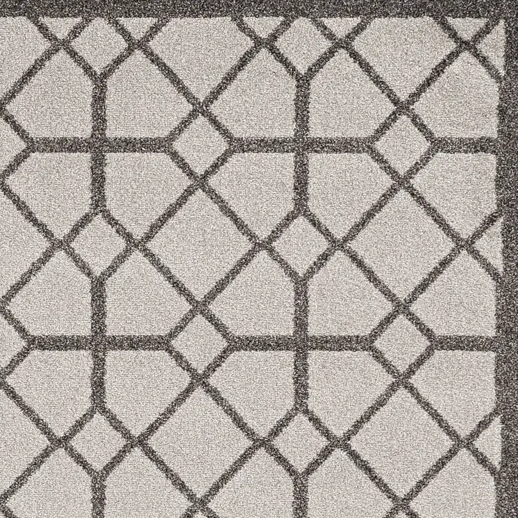 7' X 10' Gray Geometric Indoor Outdoor Area Rug