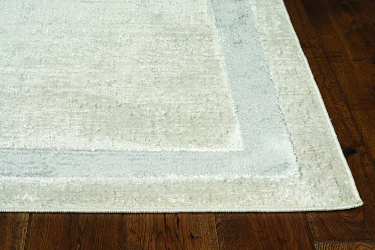 8' X 11' Gray and Ivory Area Rug