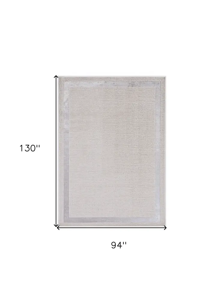 8' X 11' Gray and Ivory Area Rug