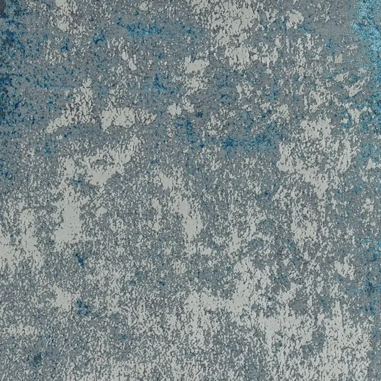 7' X 10' Blue And Silver Abstract Area Rug