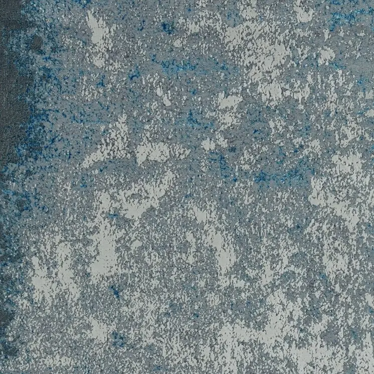 8' X 11' Blue and Silver Abstract Area Rug