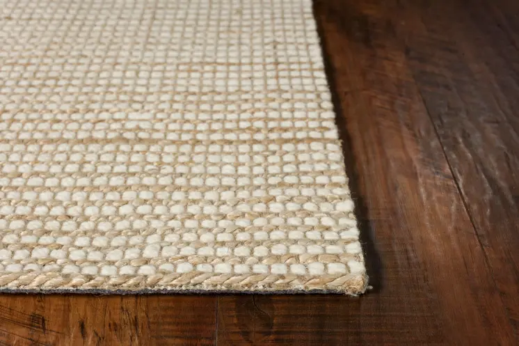 5' X 7' Ivory Hand Woven Area Rug