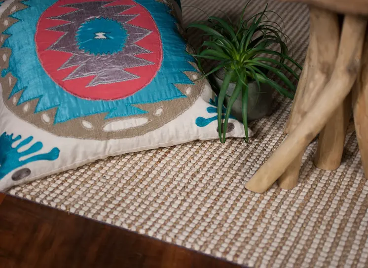 5' X 7' Ivory Hand Woven Area Rug