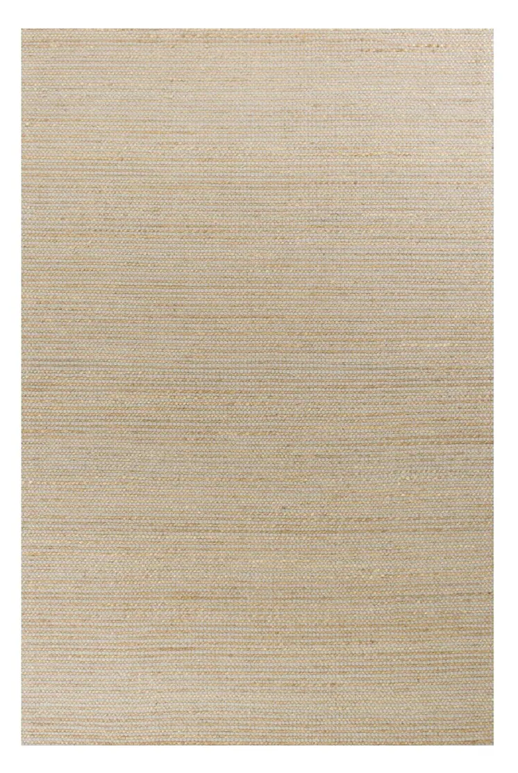 8' X 11' Tan And Ivory Wool Hand Woven Area Rug