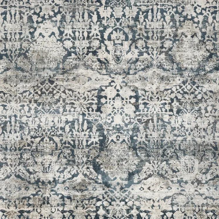 3' X 5' Teal Floral Area Rug