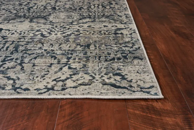 5' X 8' Teal Floral Area Rug