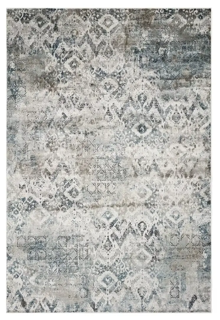 3' X 5' Teal Geometric Area Rug
