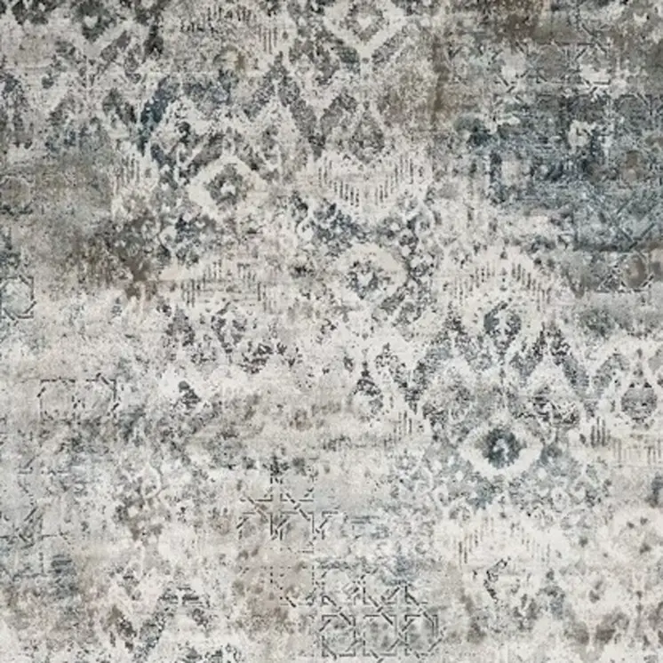 3' X 5' Teal Geometric Area Rug