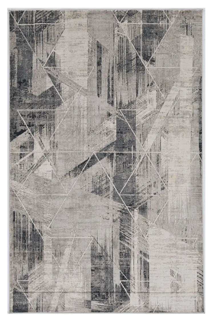 3' X 5' Gray Abstract Area Rug