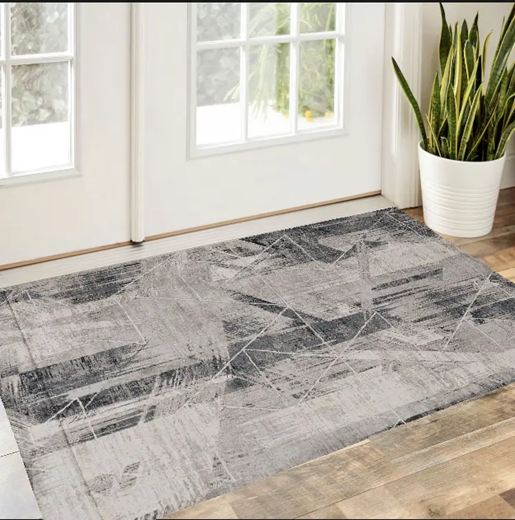 3' X 5' Gray Abstract Area Rug